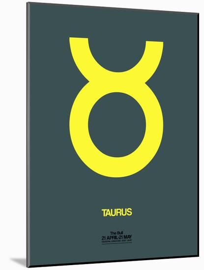 Taurus Zodiac Sign Yellow-NaxArt-Mounted Art Print