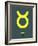 Taurus Zodiac Sign Yellow-NaxArt-Framed Art Print