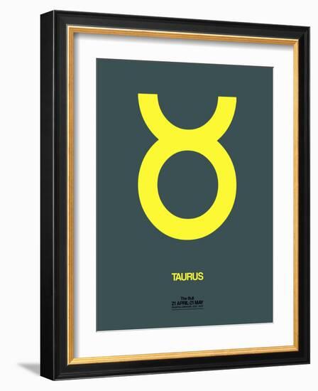 Taurus Zodiac Sign Yellow-NaxArt-Framed Art Print