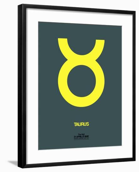 Taurus Zodiac Sign Yellow-NaxArt-Framed Art Print