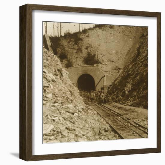 Tavannes Tunnel, Verdun, northern France, c1914-c1918-Unknown-Framed Photographic Print