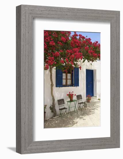 Tavern in Lefkes, Paros Island, Cyclades, Greece-Katja Kreder-Framed Photographic Print