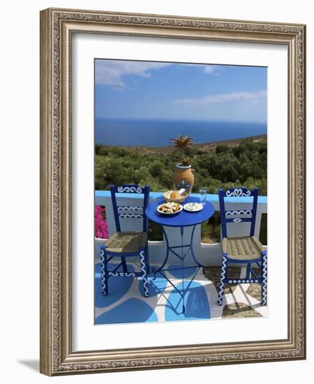 Tavern Near Chora Sfakion, Crete, Greece-Katja Kreder-Framed Photographic Print