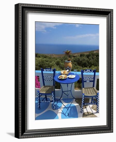 Tavern Near Chora Sfakion, Crete, Greece-Katja Kreder-Framed Photographic Print