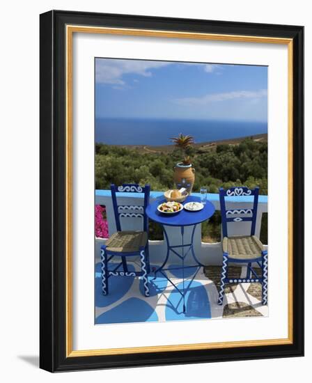 Tavern Near Chora Sfakion, Crete, Greece-Katja Kreder-Framed Photographic Print