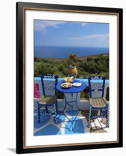 Tavern Near Chora Sfakion, Crete, Greece-Katja Kreder-Framed Photographic Print