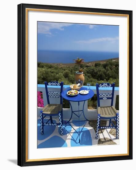 Tavern Near Chora Sfakion, Crete, Greece-Katja Kreder-Framed Photographic Print