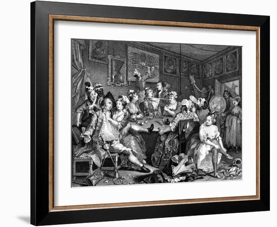 Tavern Scene from the Rake's Progress, 1735-William Hogarth-Framed Giclee Print