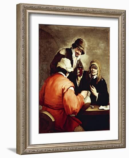 Tavern Scene-Luca Giordano-Framed Giclee Print