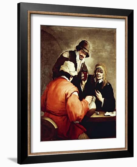 Tavern Scene-Luca Giordano-Framed Giclee Print