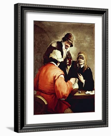Tavern Scene-Luca Giordano-Framed Giclee Print