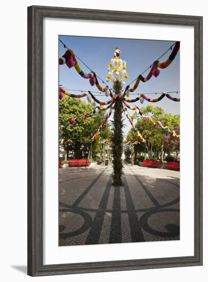 Tavira Decorated for the Popular Saints Festivities, Portugal-Julie Eggers-Framed Photographic Print