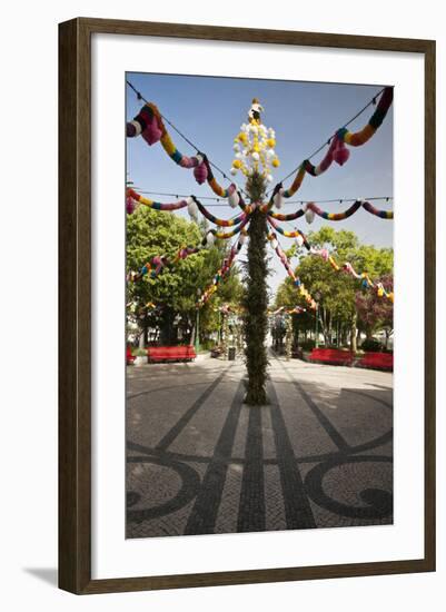 Tavira Decorated for the Popular Saints Festivities, Portugal-Julie Eggers-Framed Photographic Print