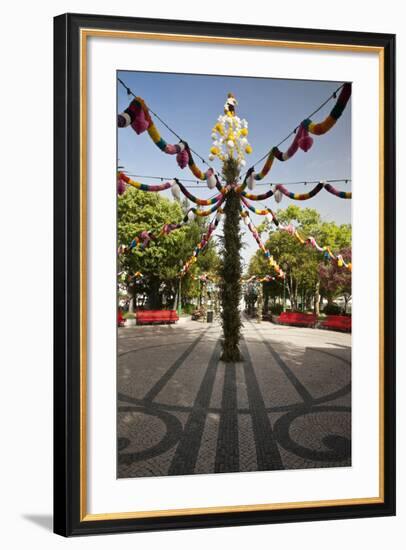 Tavira Decorated for the Popular Saints Festivities, Portugal-Julie Eggers-Framed Photographic Print