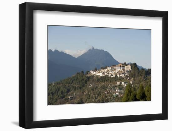 Tawang Buddhist Monastery, Himalayan Hills Beyond, Tawang, Arunachal Pradesh, India, Asia-Annie Owen-Framed Photographic Print