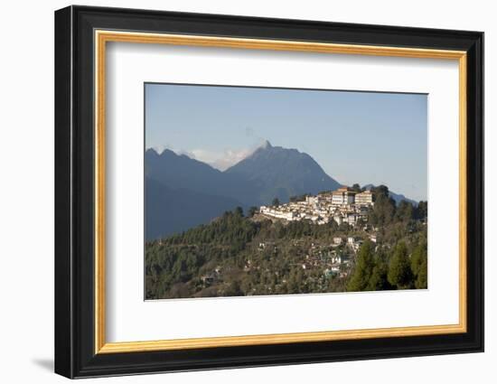 Tawang Buddhist Monastery, Himalayan Hills Beyond, Tawang, Arunachal Pradesh, India, Asia-Annie Owen-Framed Photographic Print