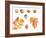 Tawny Autumn Leaves and Acorns-Lanie Loreth-Framed Art Print