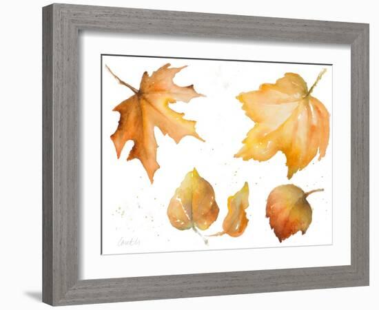 Tawny Autumn Leaves-Lanie Loreth-Framed Art Print