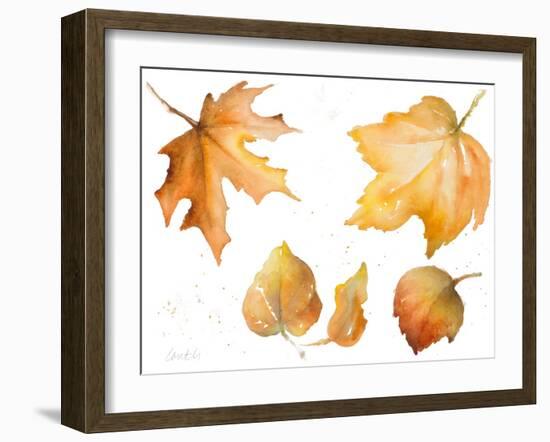 Tawny Autumn Leaves-Lanie Loreth-Framed Art Print