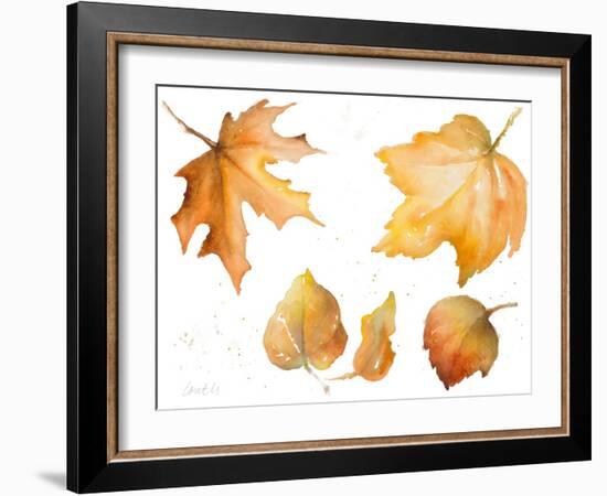 Tawny Autumn Leaves-Lanie Loreth-Framed Art Print
