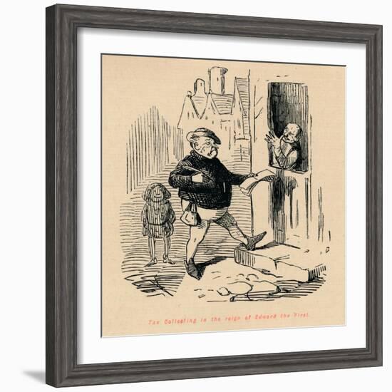'Tax Collecting in the reign of Edward the First', c1860, (c1860)-John Leech-Framed Giclee Print