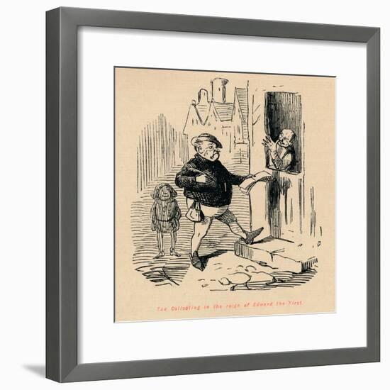 'Tax Collecting in the reign of Edward the First', c1860, (c1860)-John Leech-Framed Giclee Print