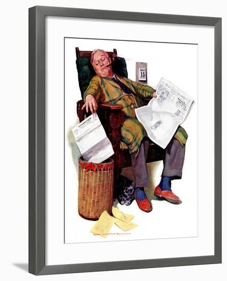 "Tax Deadline,"March 19, 1938-John Newton Howitt-Framed Giclee Print