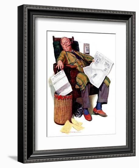 "Tax Deadline,"March 19, 1938-John Newton Howitt-Framed Giclee Print