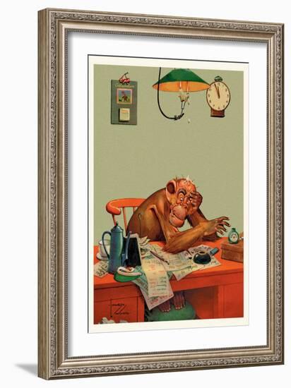 Tax Time-Lawson Wood-Framed Premium Giclee Print