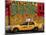 Taxi and mural painting, NYC-Michel Setboun-Mounted Giclee Print