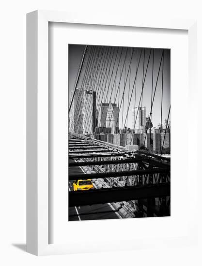 Taxi Cabs - Brooklyn Bridge - Yellow Cabs - Manhattan - New York City - United States-Philippe Hugonnard-Framed Photographic Print