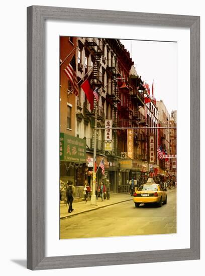 Taxi Cabs - Chinatown - Yellow Cabs - Manhattan - New York City - United States-Philippe Hugonnard-Framed Photographic Print