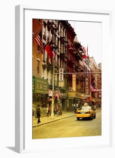 Taxi Cabs - Chinatown - Yellow Cabs - Manhattan - New York City - United States-Philippe Hugonnard-Framed Photographic Print