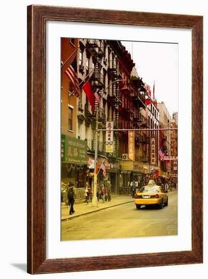 Taxi Cabs - Chinatown - Yellow Cabs - Manhattan - New York City - United States-Philippe Hugonnard-Framed Photographic Print