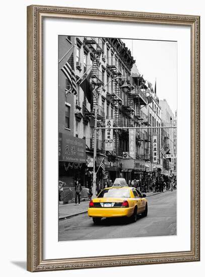 Taxi Cabs - Chinatown - Yellow Cabs - Manhattan - New York City - United States-Philippe Hugonnard-Framed Photographic Print