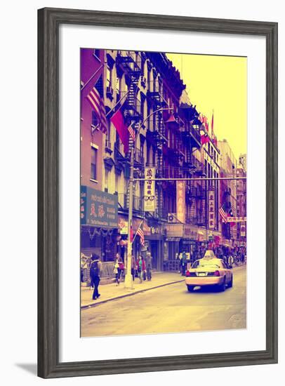 Taxi Cabs - Chinatown - Yellow Cabs - Manhattan - New York City - United States-Philippe Hugonnard-Framed Photographic Print