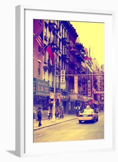 Taxi Cabs - Chinatown - Yellow Cabs - Manhattan - New York City - United States-Philippe Hugonnard-Framed Photographic Print