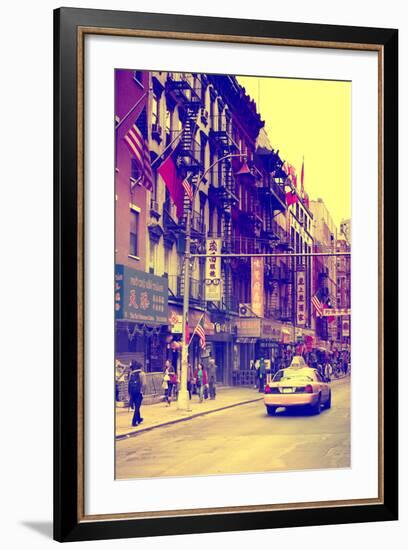 Taxi Cabs - Chinatown - Yellow Cabs - Manhattan - New York City - United States-Philippe Hugonnard-Framed Photographic Print