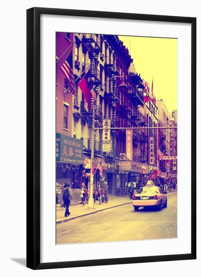 Taxi Cabs - Chinatown - Yellow Cabs - Manhattan - New York City - United States-Philippe Hugonnard-Framed Photographic Print