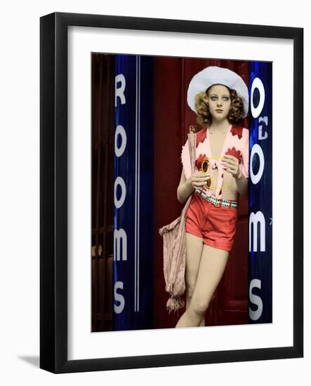 Taxi Driver, Jodie Foster, 1976-null-Framed Premium Photographic Print