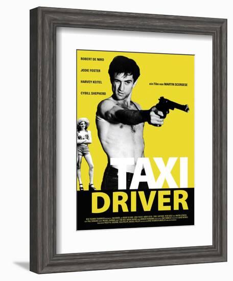 Taxi Driver, Jodie Foster, Robert De Niro, 1976-null-Framed Art Print