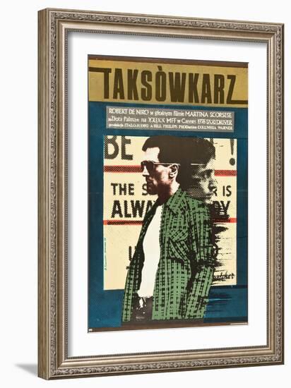 Taxi Driver, Robert De Niro on Polish Poster Art, 1976-null-Framed Premium Giclee Print