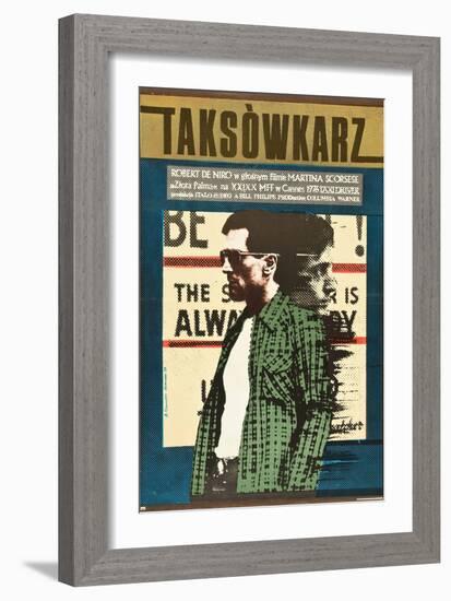 Taxi Driver, Robert De Niro on Polish Poster Art, 1976-null-Framed Premium Giclee Print