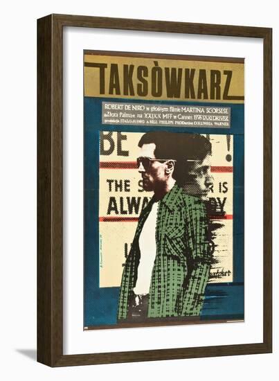 Taxi Driver, Robert De Niro on Polish Poster Art, 1976-null-Framed Premium Giclee Print