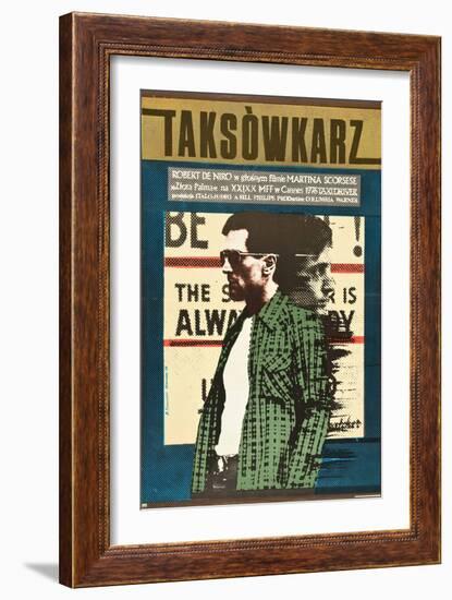 Taxi Driver, Robert De Niro on Polish Poster Art, 1976-null-Framed Premium Giclee Print