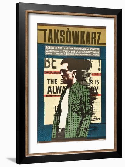 Taxi Driver, Robert De Niro on Polish Poster Art, 1976-null-Framed Premium Giclee Print