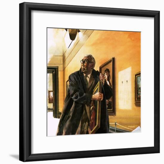 Taxi Driver Stealing Goya's Portrait of Wellington-Andrew Howat-Framed Giclee Print