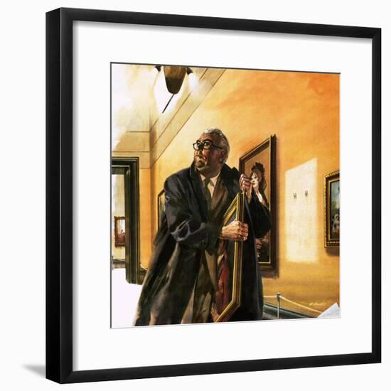 Taxi Driver Stealing Goya's Portrait of Wellington-Andrew Howat-Framed Giclee Print