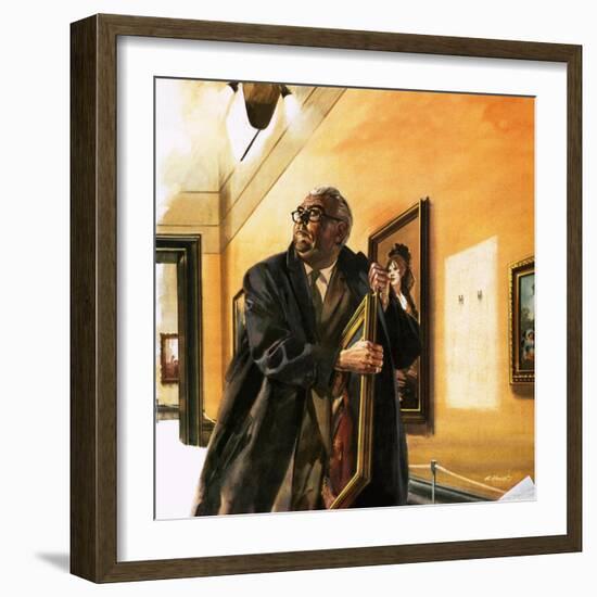 Taxi Driver Stealing Goya's Portrait of Wellington-Andrew Howat-Framed Giclee Print