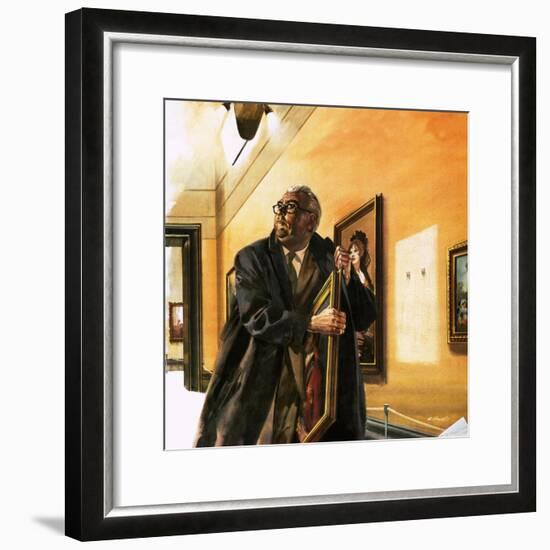 Taxi Driver Stealing Goya's Portrait of Wellington-Andrew Howat-Framed Giclee Print